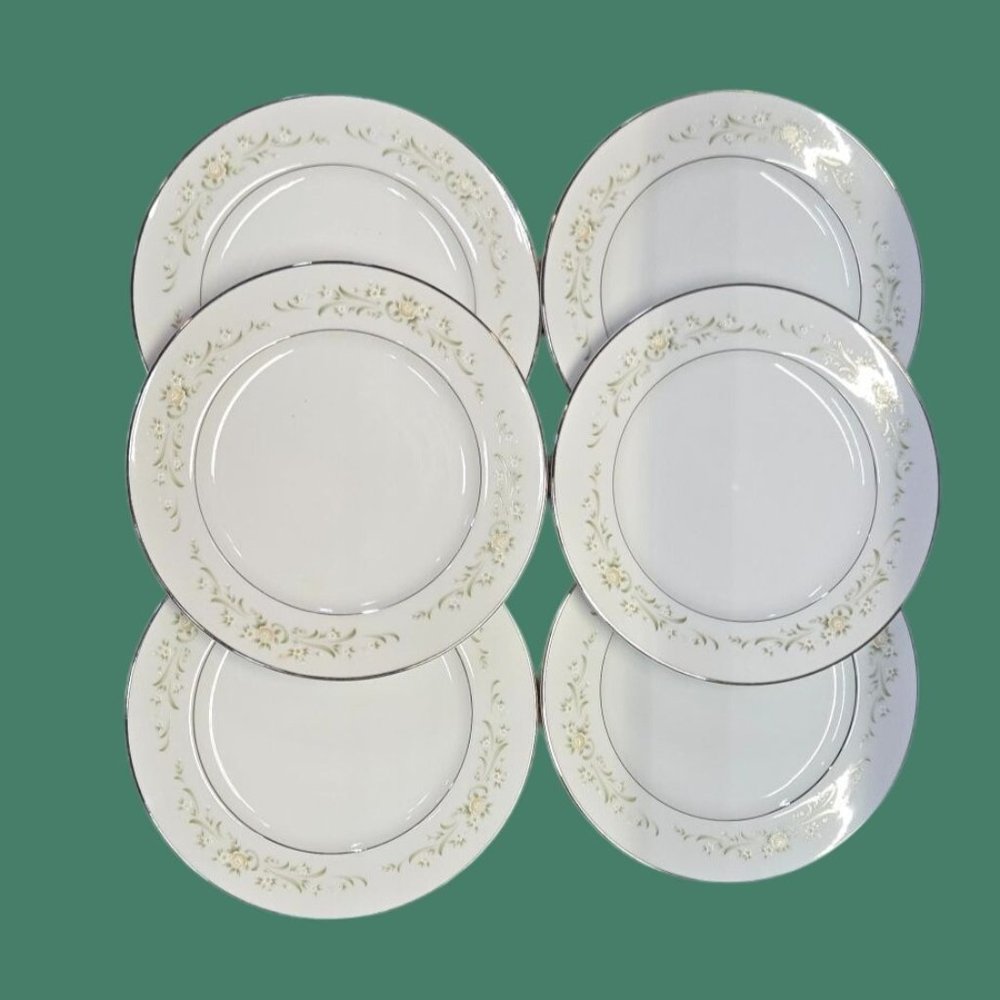 Sango China Japan debutante 3688 salad plates set of 6 -7 3/4 in